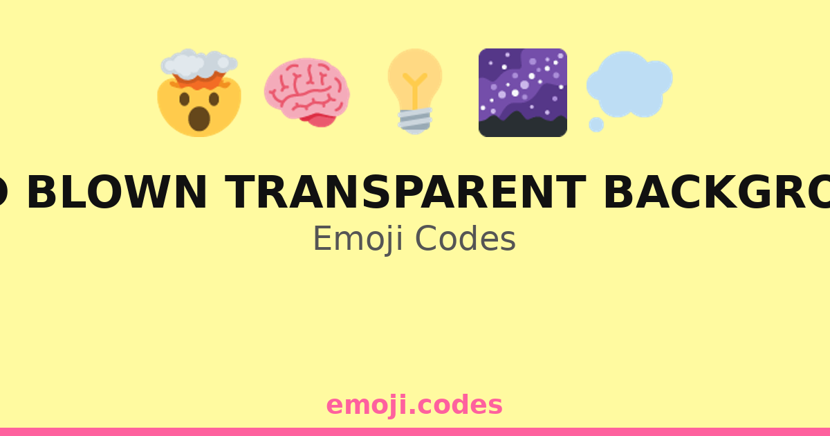 Mind Blown Transparent Background Emoji Codes ππ π€― β 328 Combinations to ...