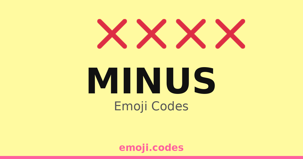Minus Emoji Codes - — 147 Combinations to Copy & Paste