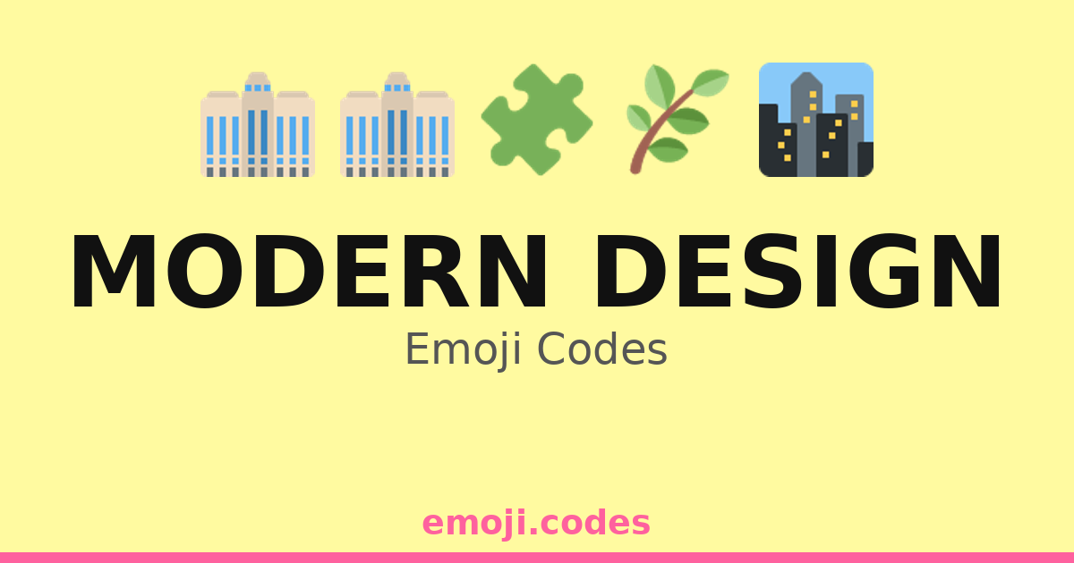 Modern Design Emoji Codes 🌿🏡🪴🌈 — 79 Combinations to Copy & Paste