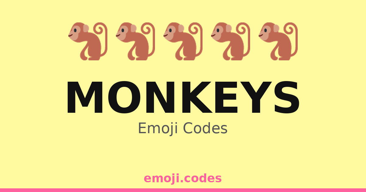 Monkeys Emoji Codes 🐒🌳🍌🐵🌞 — 196 Combinations to Copy & Paste