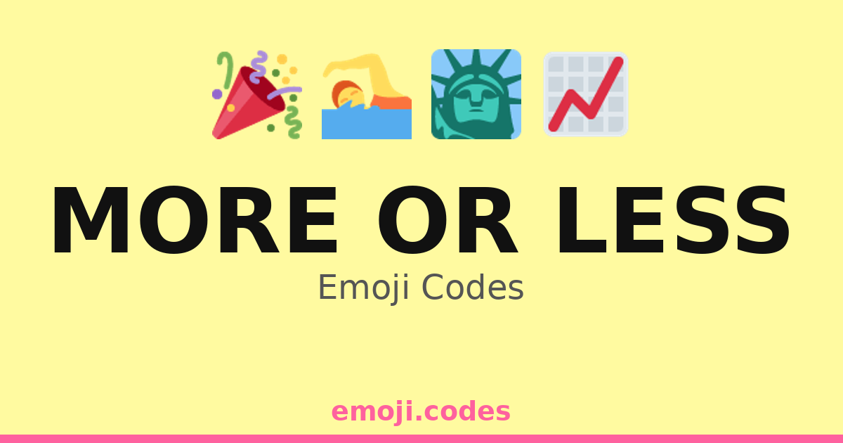 More Or Less Emoji Codes ππ β 30 Combinations to Copy & Paste