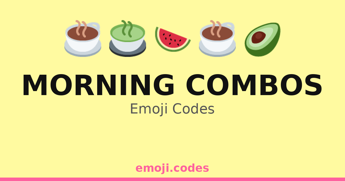 Morning Combos Emoji Codes πππ₯ β 26 Combinations to Copy & Paste