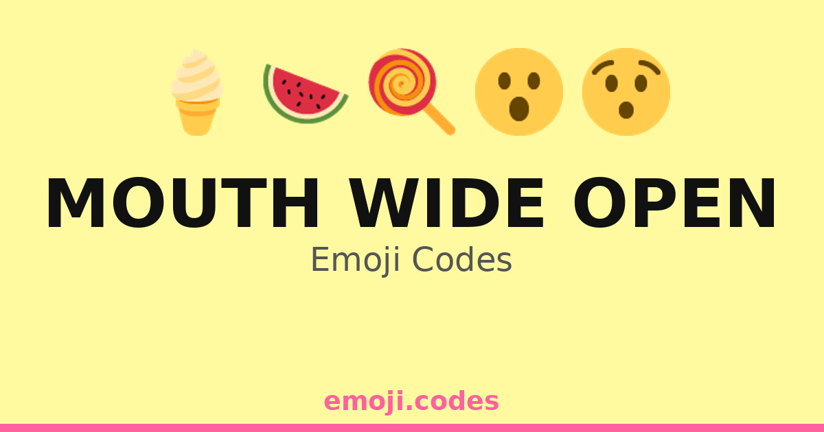 Mouth Wide Open Emoji Codes 🌋 — 265 Combinations to Copy & Paste