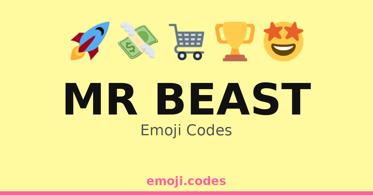 Random Mr. Beast Qr Code Mr Beast Emoji Codes 👾 — 269 Combinations to Copy & Paste