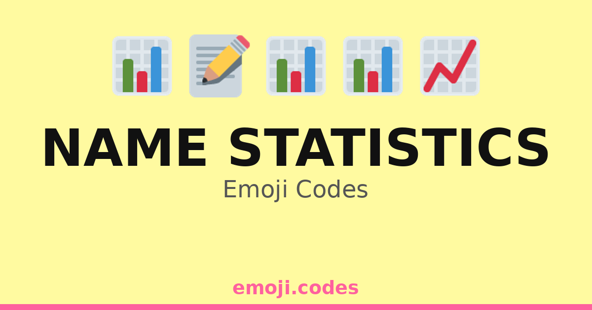 Name Statistics Emoji Codes 📈📊📉📊📅📊 — 117 Combinations to Copy & Paste