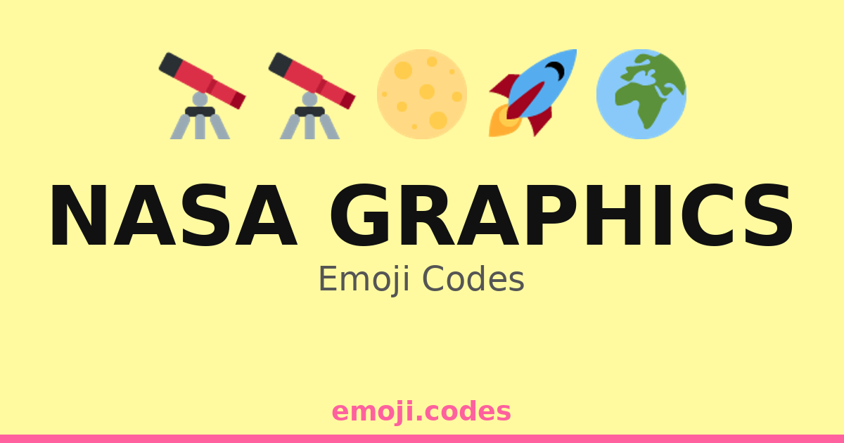 Nasa Graphics Emoji Codes 🌌🌟👩‍🚀🌍 — 36 Combinations to Copy & Paste
