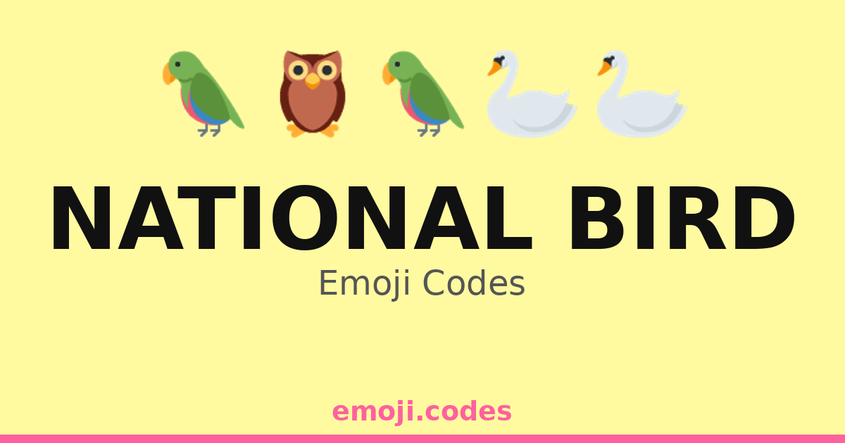 National Bird Emoji Codes 🐦🏔️🌌 — 189 Combinations to Copy & Paste