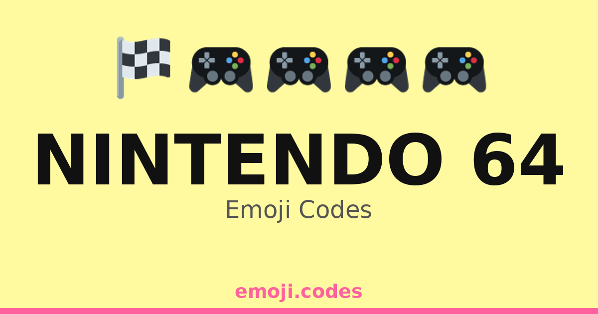 Nintendo 64 Emoji Codes 🌈🎮🕹️💫 — 95 Combinations to Copy & Paste