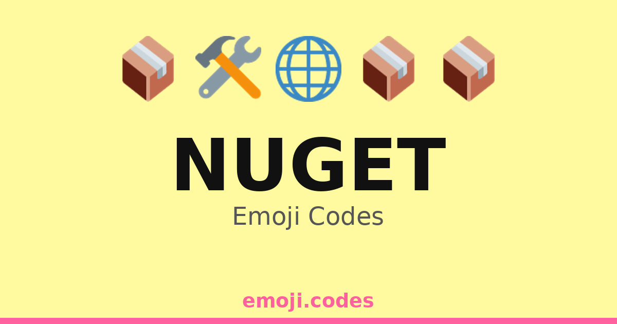 Nuget Emoji Codes 🌐📦🔄🔍 — 35 Combinations to Copy & Paste