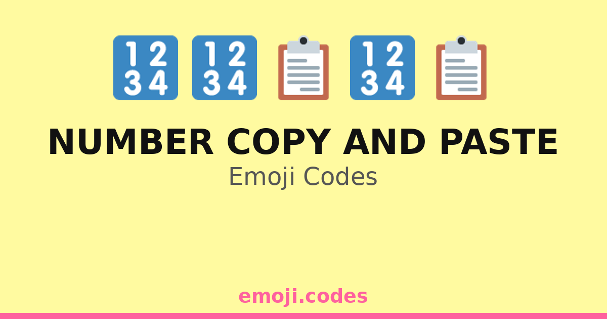 Number Copy And Paste Emoji Codes πππ’ β 96 Combinations to Copy & Paste