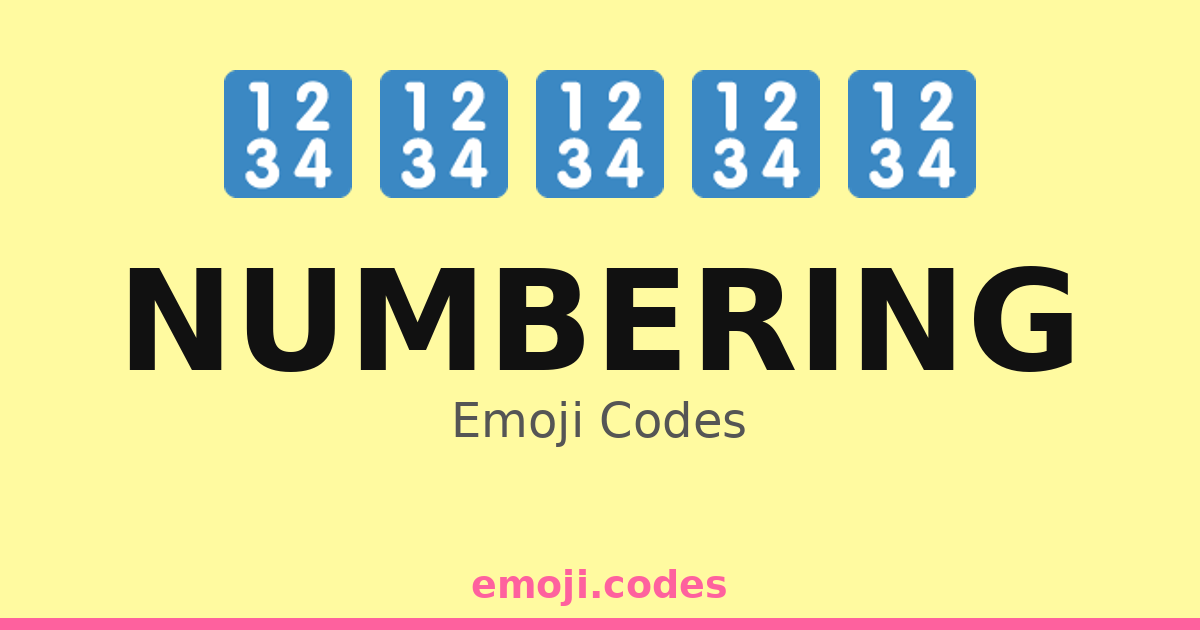 Numbering Emoji Codes 🔢🎲🗳️ — 181 Combinations to Copy & Paste