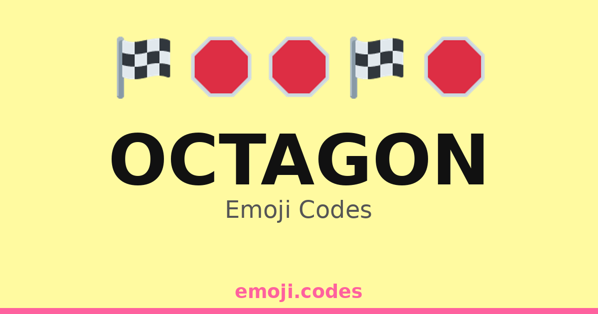 Octagon Emoji Codes 🏁🔶🔷 — 165 Combinations to Copy & Paste