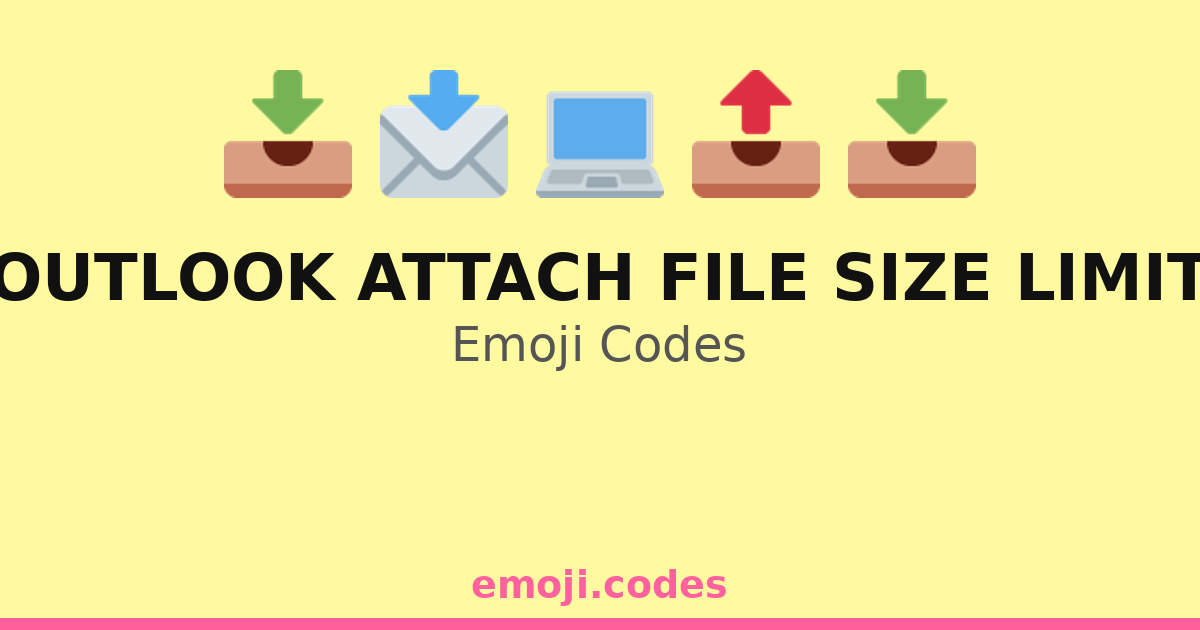 Outlook Attach File Size Limit Emoji Codes 💻📑📏 — 134 Combinations to ...