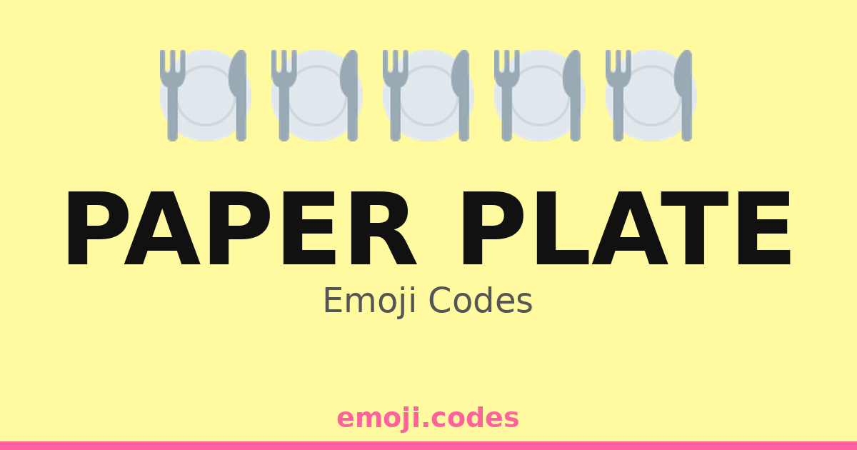 Paper Plate Emoji Codes 🍽️🌭🍔 — 151 Combinations to Copy & Paste