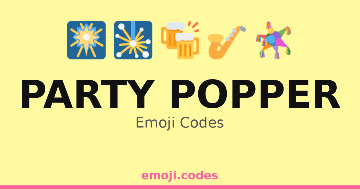 Party Popper Emoji Codes 🍻 — 487 Combinations to Copy & Paste