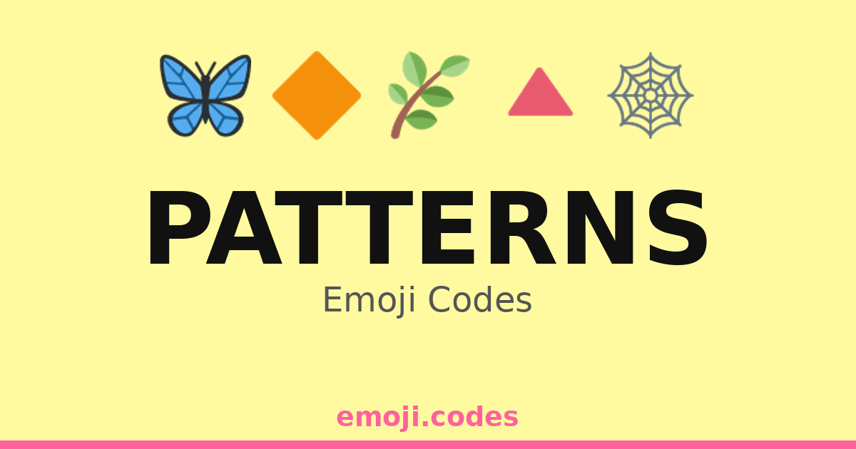 Patterns Emoji Codes 🔂 — 145 Combinations to Copy & Paste