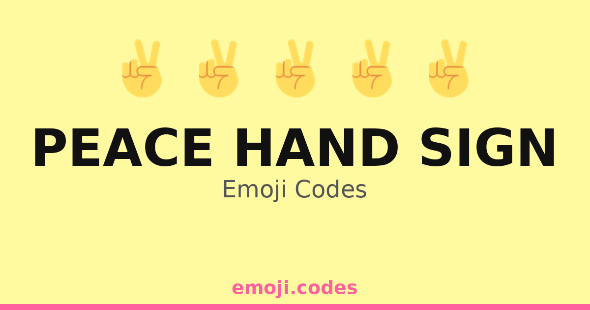 Peace Hand Sign Emoji Codes ️🌈💖🌸 — 226 Combinations to Copy & Paste