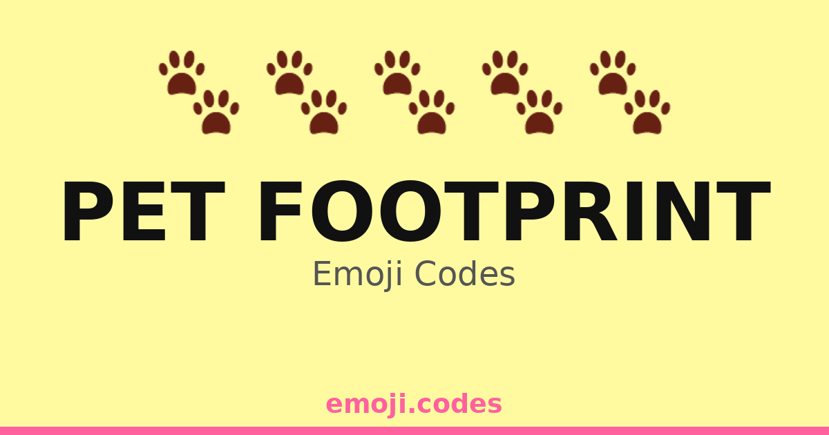 Pet Footprint Emoji Codes πΎπΆποΈπ
β 323 Combinations to Copy & Paste