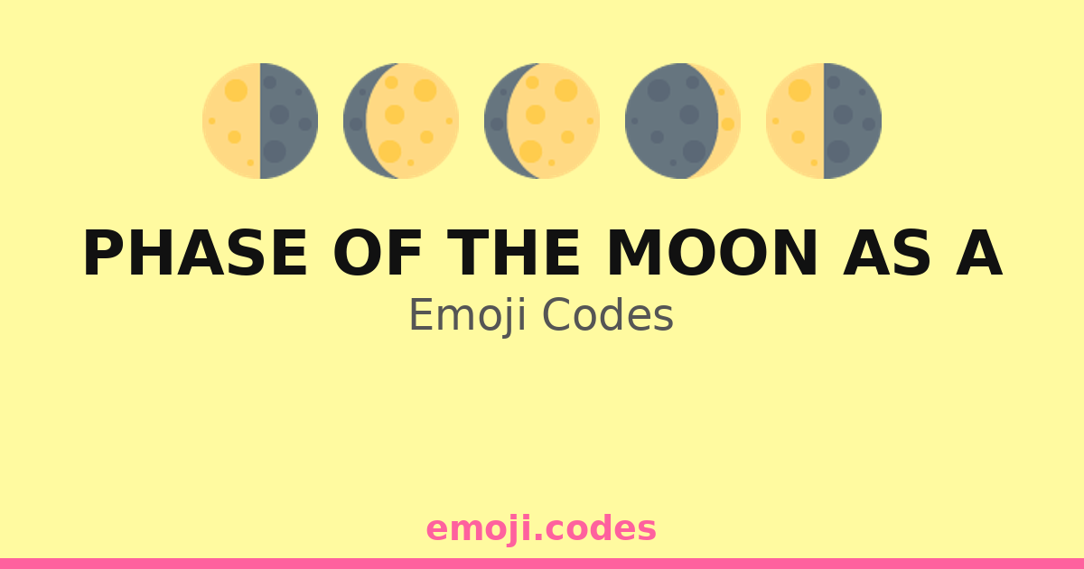 Moon Ascii Code Phase Of The Moon As A Emoji Codes 🌑🌙🌌🌊🏄♂️ — 417 Combinations to Copy ...