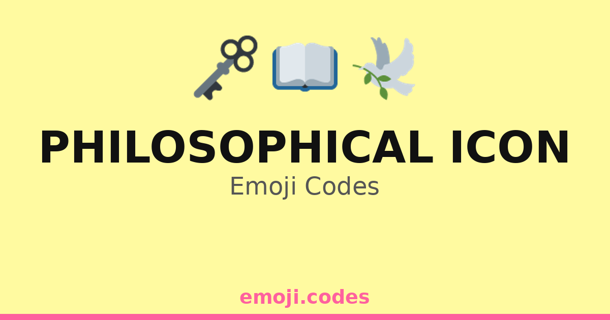 Philosophical Icon Emoji Codes 📖⚖️🧠 — 128 Combinations to Copy & Paste