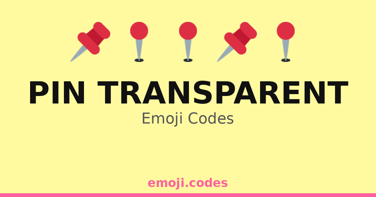 Pin Code 60069 Pin Transparent Emoji Codes 📌💻🌍 — 71 Combinations to Copy & Paste