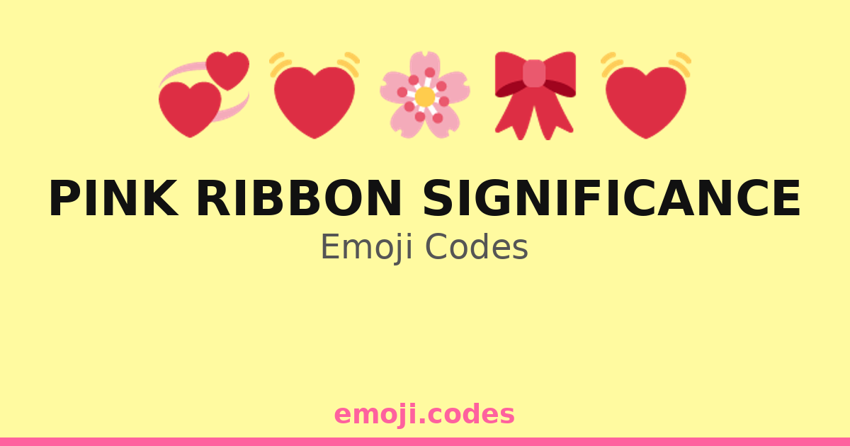 Pink Ribbon Significance Emoji Codes 🌸🎀💪 — 268 Combinations to Copy & Paste