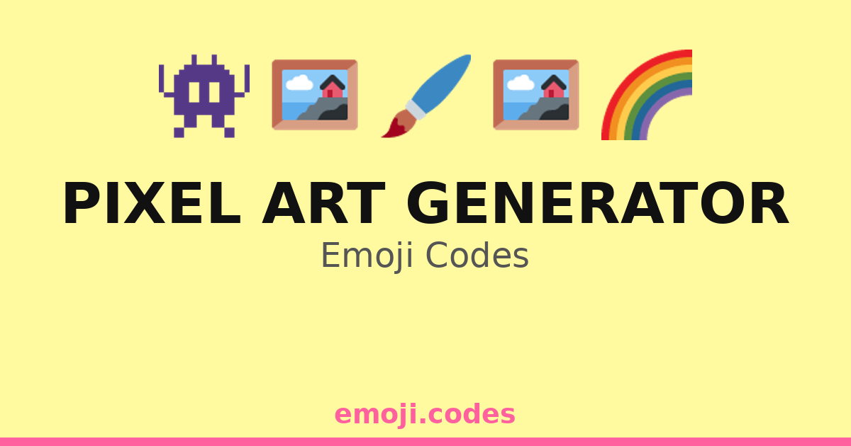 Pixel Art Generator Emoji Codes 🌈🟦🟧🟨 — 236 Combinations to Copy & Paste