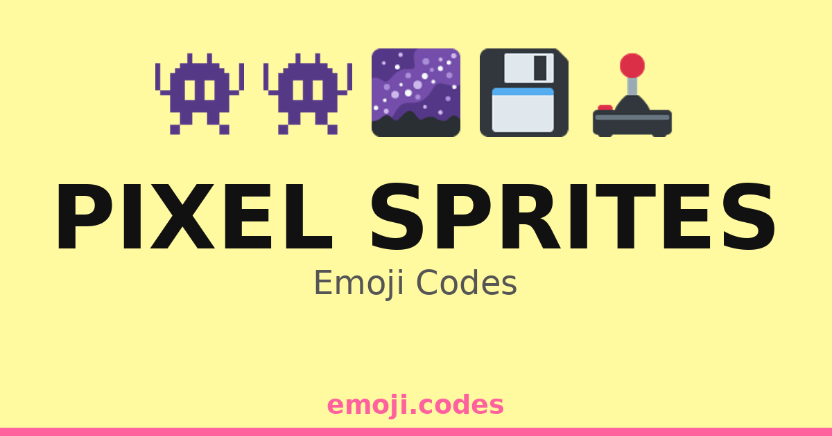 Pixel Sprites Emoji Codes 🌈🕹️💾👾 — 251 Combinations to Copy & Paste