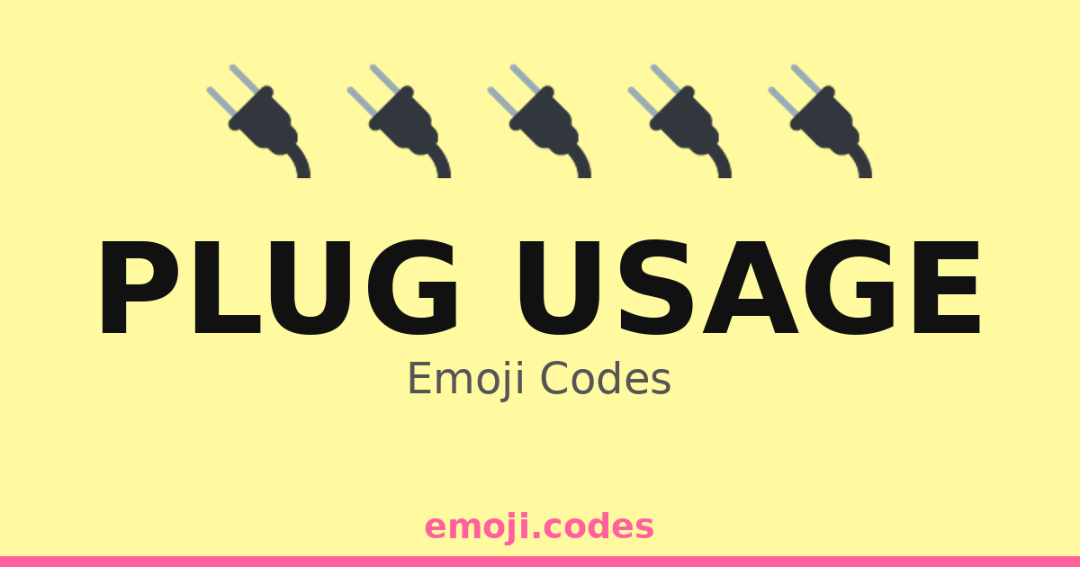 Plug Usage Emoji Codes 🔌🎮⚡ — 8 Combinations to Copy & Paste