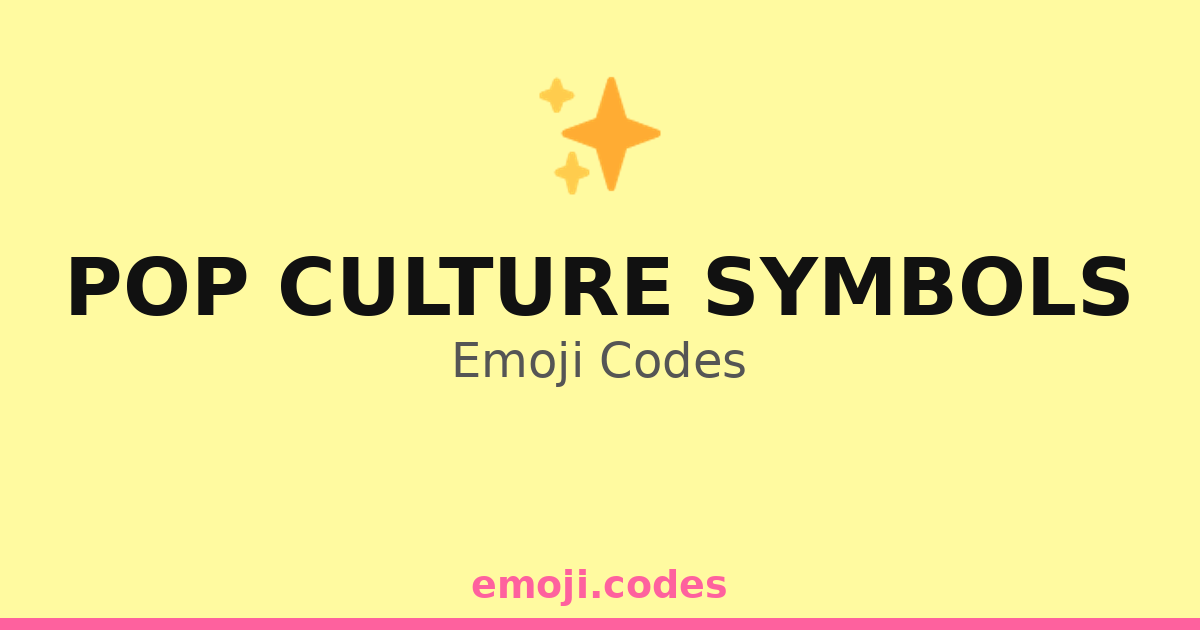 Pop Culture Symbols Emoji Codes 🌅📍🗺️ — 40 Combinations to Copy & Paste