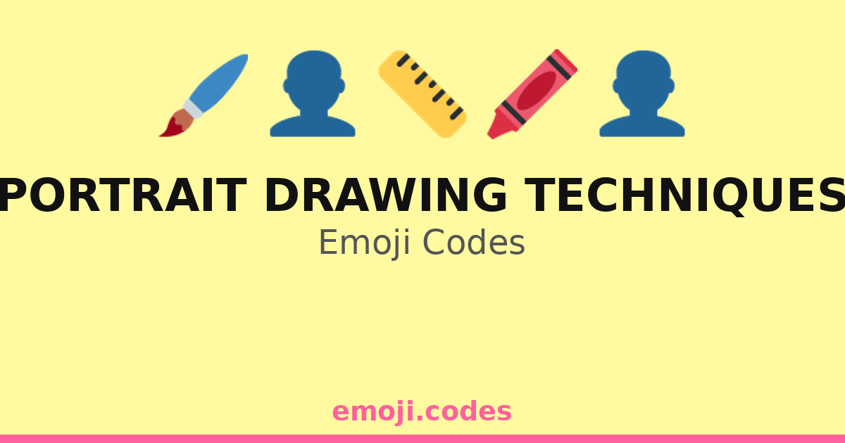 Code Portrait To Picture Portrait Drawing Techniques Emoji Codes 🎨🖌️📖🖍️👩🎨 — 157 Combinations to ...