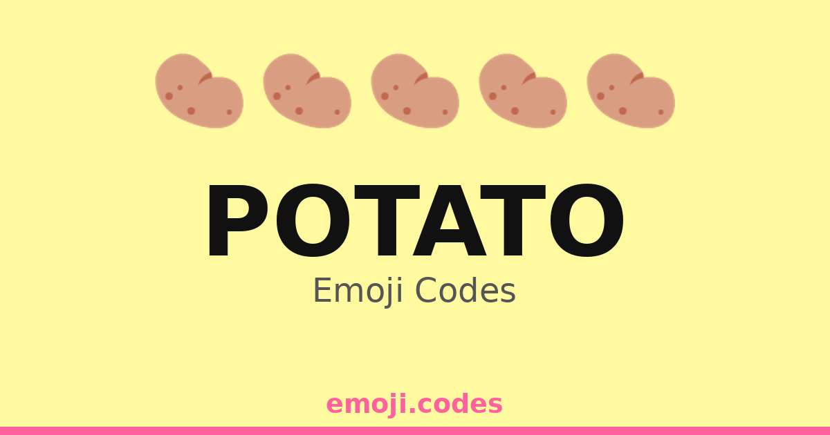 Potato Emoji Codes 🥔 — 500 Combinations to Copy & Paste