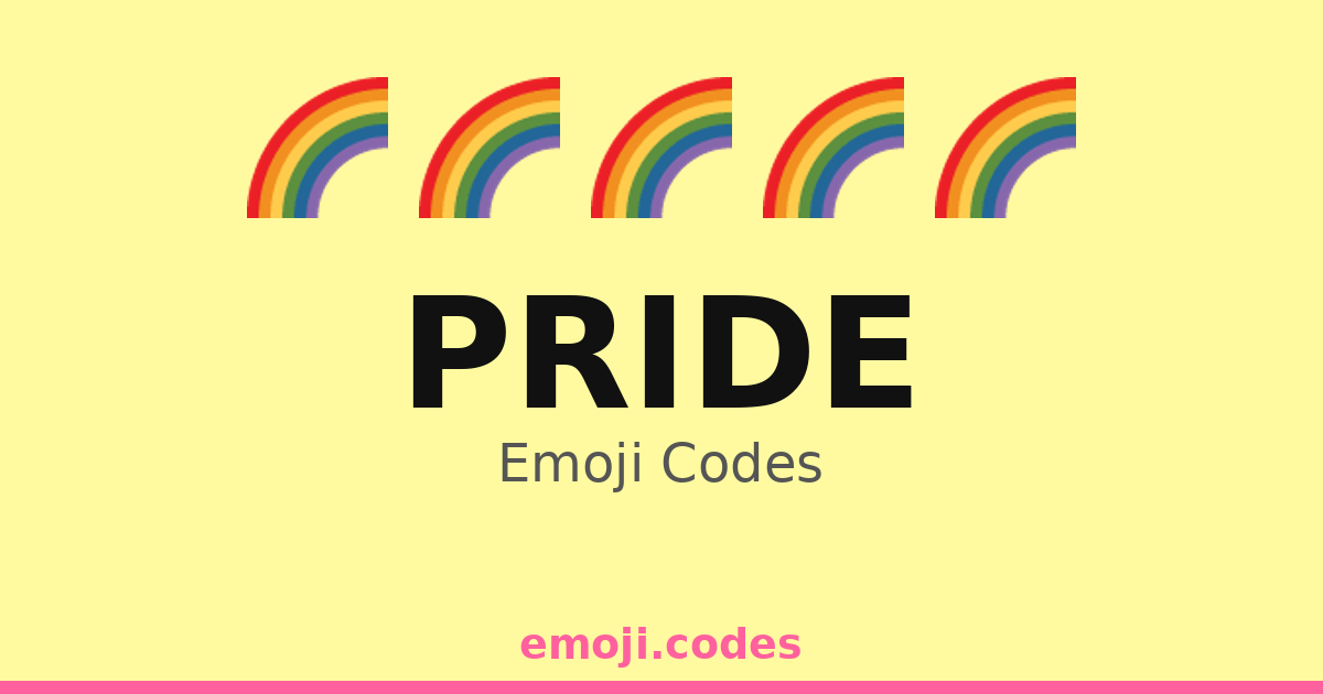 Pride Emoji Codes ๐พ โ 258 Combinations to Copy & Paste