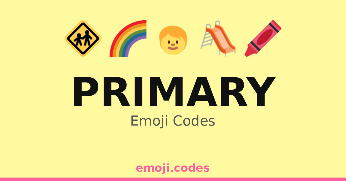 Primary Code Primary Emoji Codes 🌈🟠🟣 — 88 Combinations to Copy & Paste