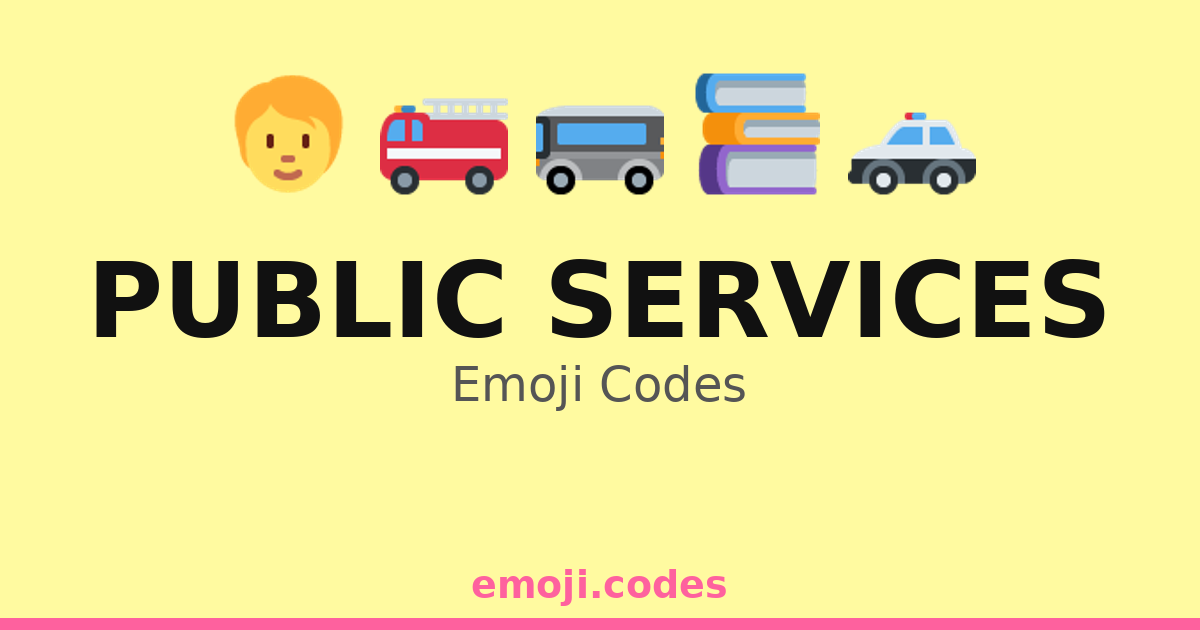 Public Services Emoji Codes 📚📖👩‍🎓👨‍🎓 — 149 Combinations to Copy & Paste