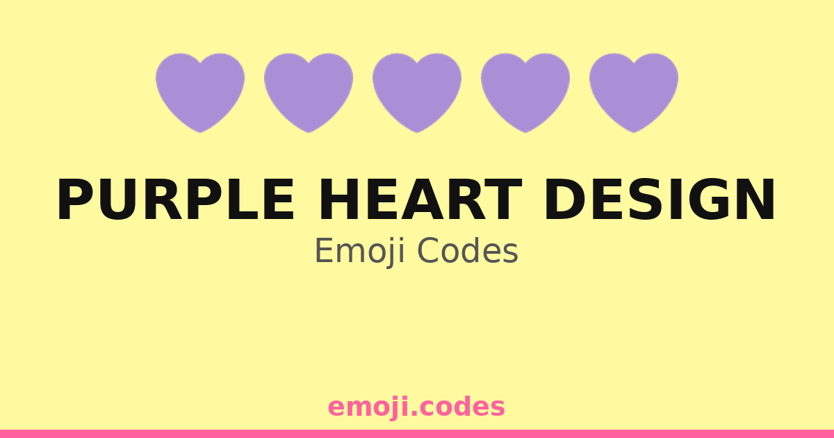 Purple Heart Design Emoji Codes 💜🌈🦄💜 — 214 Combinations to Copy & Paste
