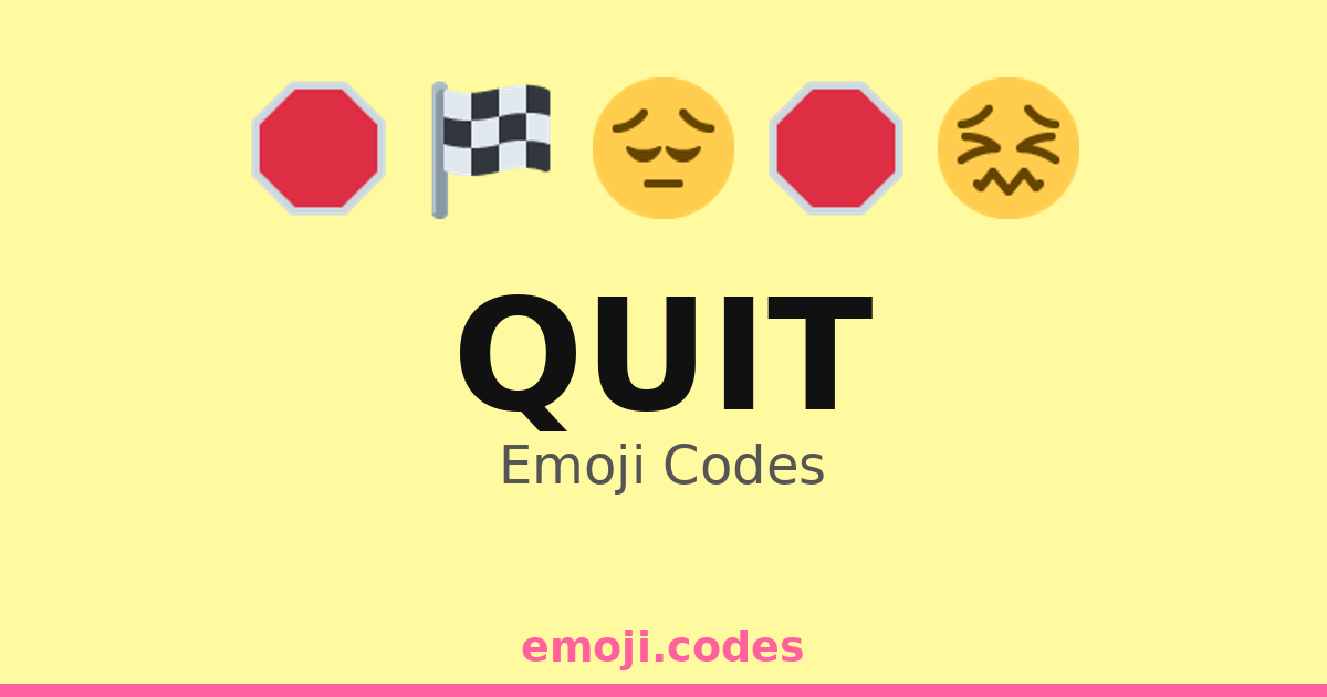 Quit Emoji Codes 🪃 — 224 Combinations to Copy & Paste