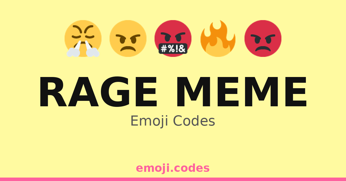 Telegram Rage Emoji Rage Meme Emoji Codes 👊🔥⚡😡😾💣 — 320 Combinations to Copy & Paste