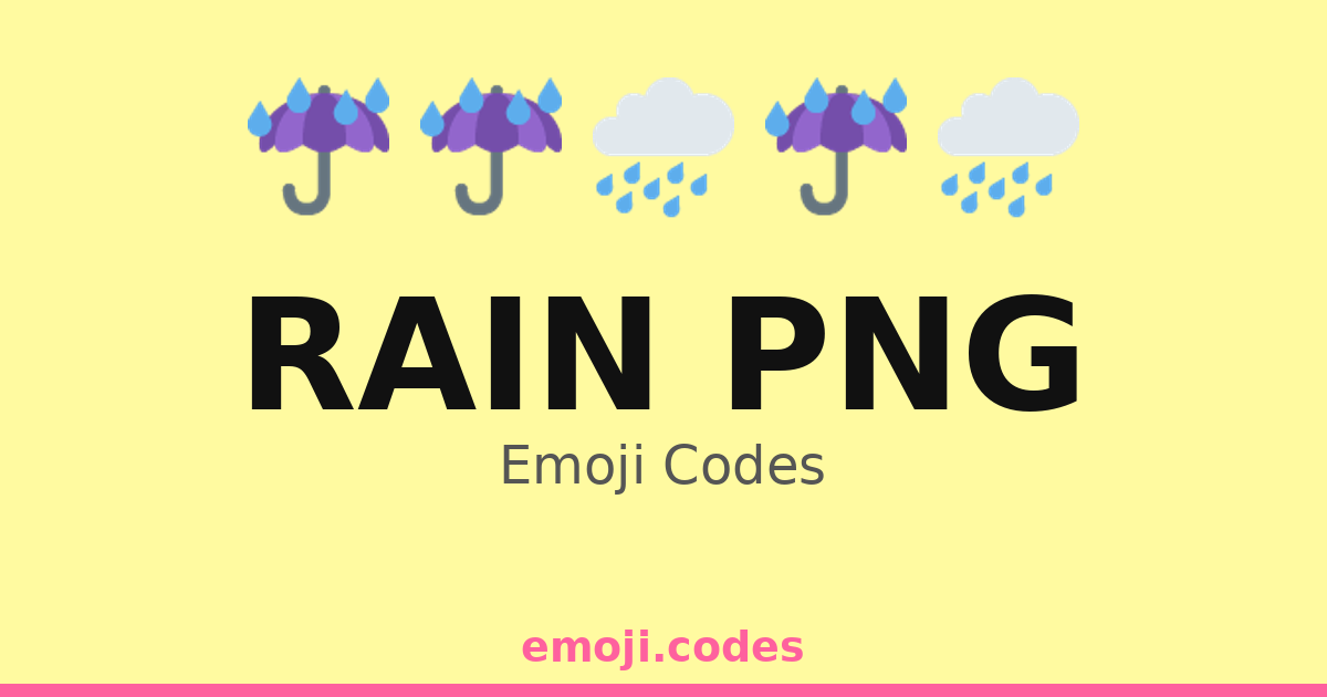 Rain Png Emoji Codes 🌧️🌈🌳☔🌞 — 66 Combinations to Copy & Paste