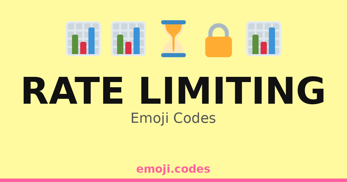 Rate Limiting Emoji Codes ๐๐๐ท โ 72 Combinations to Copy & Paste