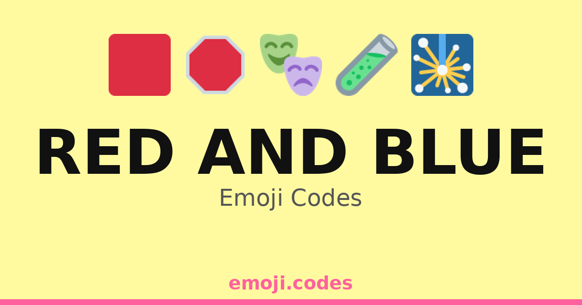 Red And Blue Emoji Codes 🌹🔴🌊🔵 — 215 Combinations to Copy & Paste