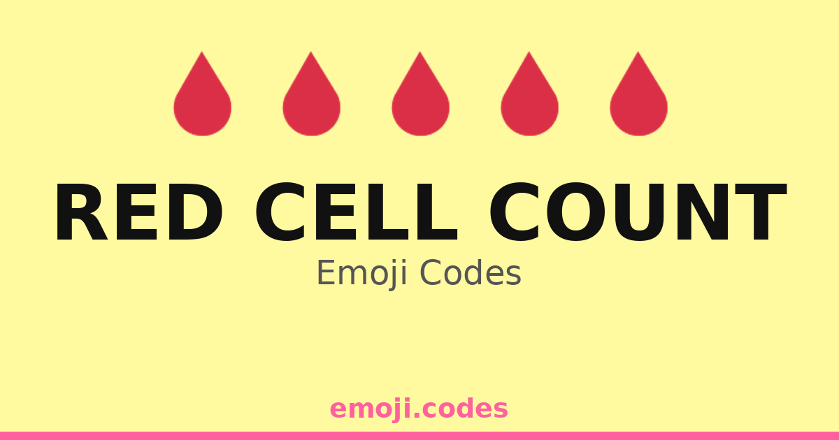 Red Cell Count Emoji Codes 🔴🩸🍅🏋️‍♂️ — 264 Combinations to Copy & Paste