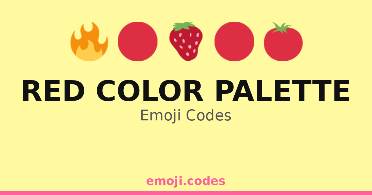 Red Color Palette Emoji Codes ๐ถ๏ธ๐
๐ โ 365 Combinations to Copy & Paste