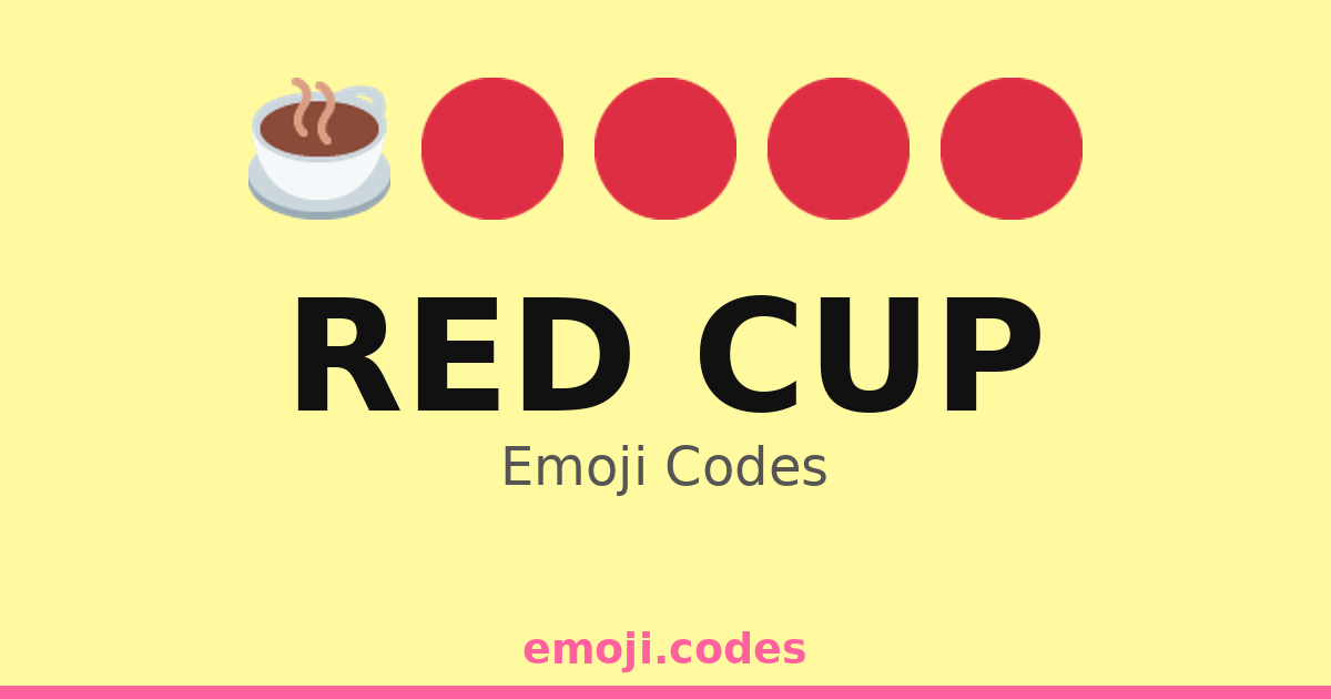 Red Cup Emoji Codes 🍷🔴🍫 — 99 Combinations to Copy & Paste