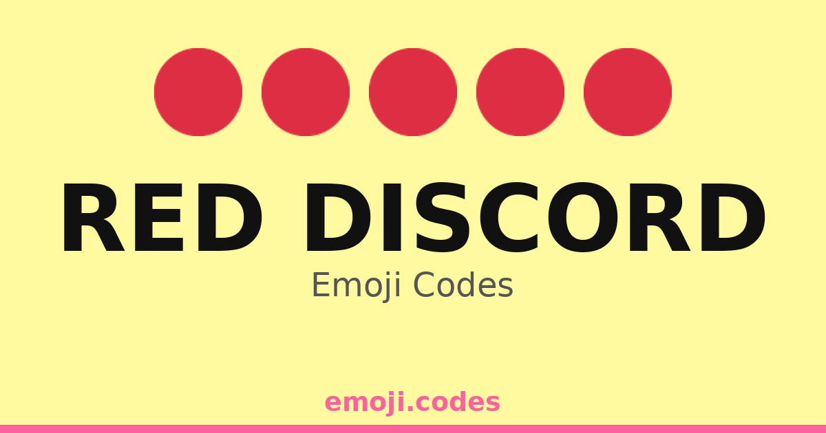 Red Discord Emoji Codes 🔴🌐💬 — 50 Combinations to Copy & Paste