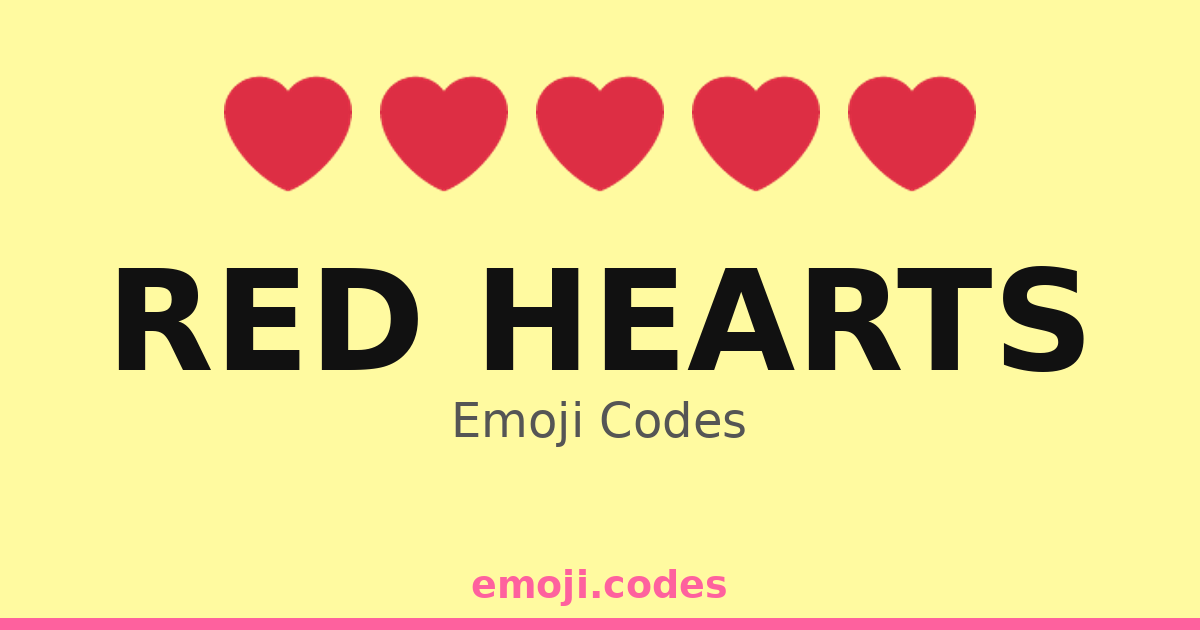 Red Hearts Emoji Codes ️🌈🦋 — 22 Combinations to Copy & Paste