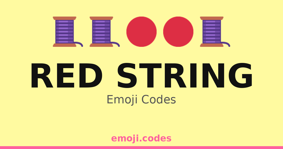 Red String Emoji Codes 🔴🧵🌄 — 59 Combinations to Copy & Paste