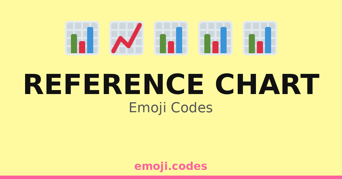 Reference Chart Emoji Codes 📈📉📊📌 — 151 Combinations to Copy & Paste