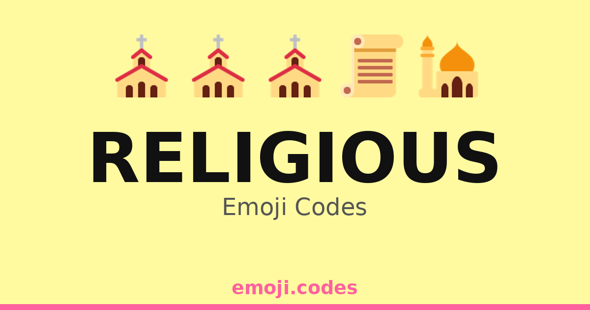 Religious Code Like Postal Code Religious Emoji Codes 🕍 — 252 Combinations to Copy & Paste