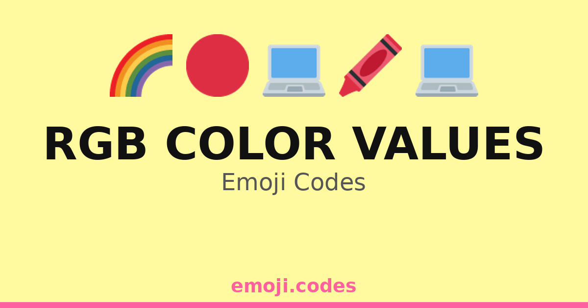 Rgb Color Values Emoji Codes 🌈💡 🎨 — 148 Combinations to Copy & Paste